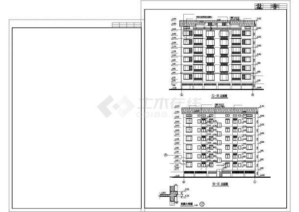 【精品】民居7层砖混住宅设计方案CAD图纸-图一
