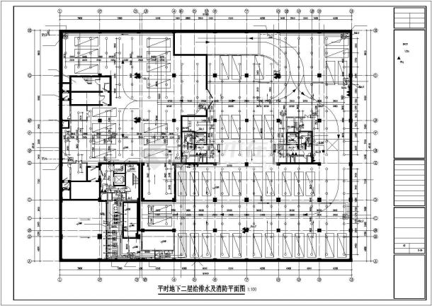 某规划设计研究院住宅楼给排水施工CAD图-图二