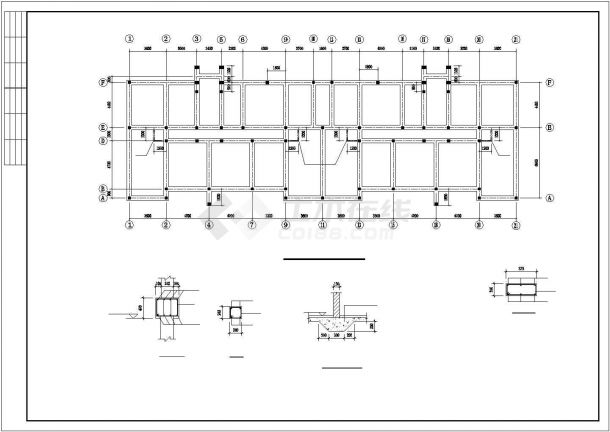 【精品】5+1阁楼层砖混住宅楼设计方案CAD图纸-图一