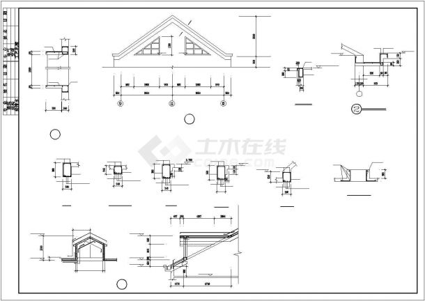 【精品】5+1阁楼层砖混住宅楼设计方案CAD图纸-图二