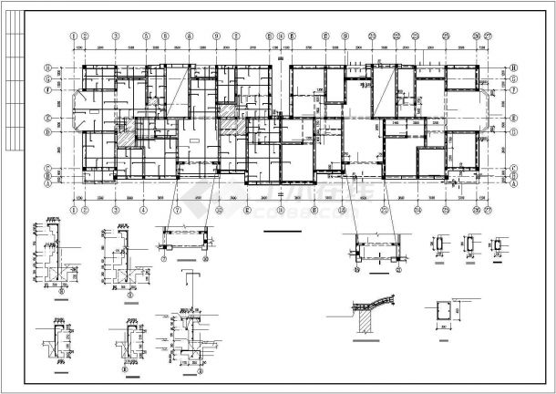 【最新】五层砖混民居住宅楼专业设计方案CAD图纸-图一