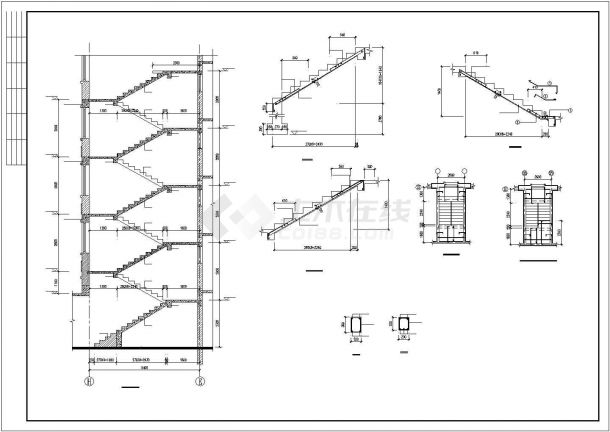【最新】五层砖混民居住宅楼专业设计方案CAD图纸-图二