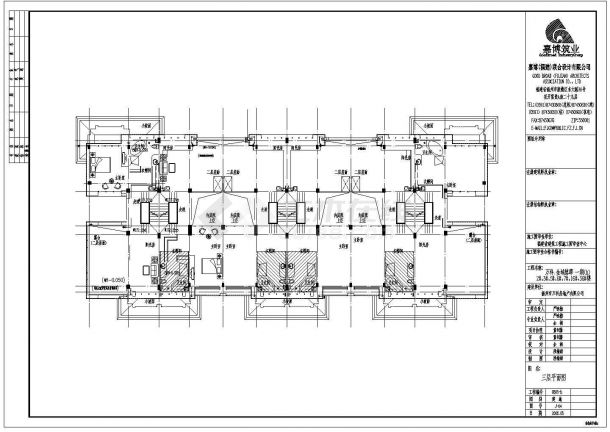 四层石材外墙住宅建筑施工CAD图-图二
