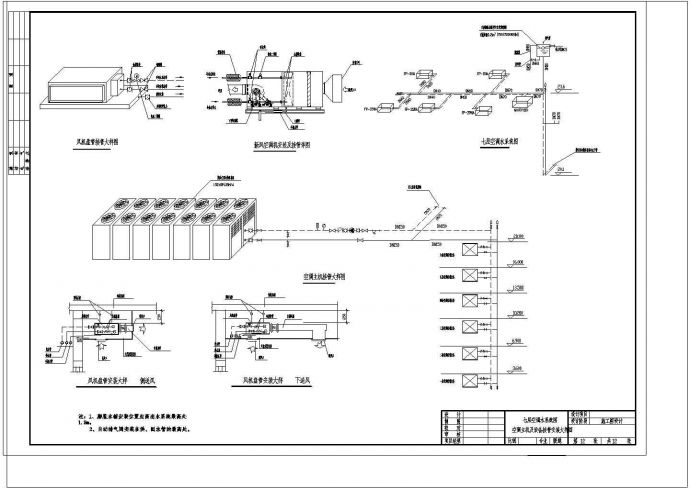 商务办公楼中央空调管道设计cad施工图纸_图1