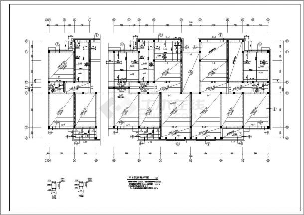 【精选】六层砖混住宅楼建筑结构设计CAD图纸-图二