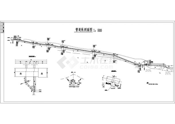 【精选】厂区枢纽管道设计CAD图纸-图一