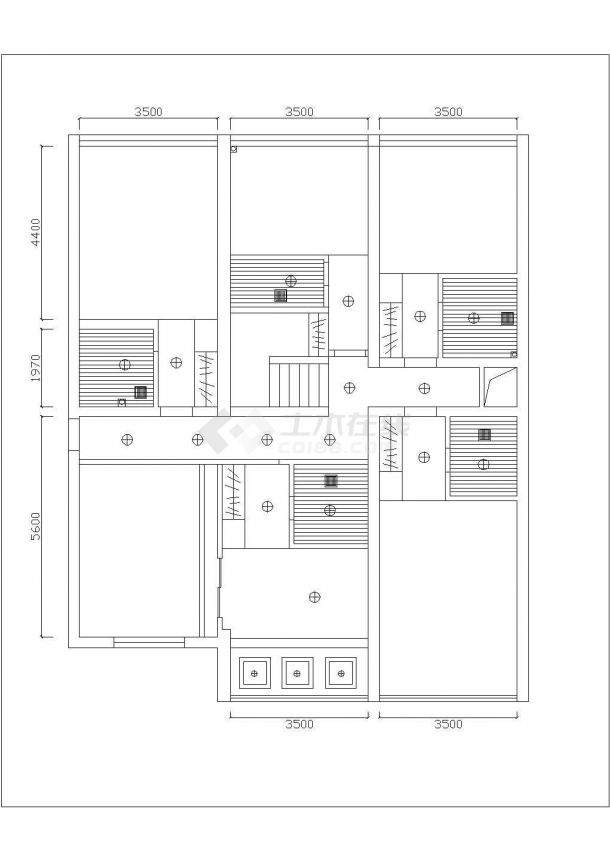 270平米2层高档单体别墅全套装修设计CAD图纸（2套方案）-图二