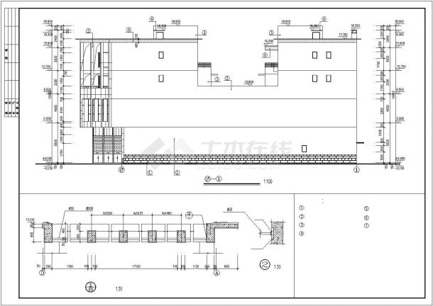 2500平米4层框架结构商业综合楼全套建筑设计CAD图纸-图一