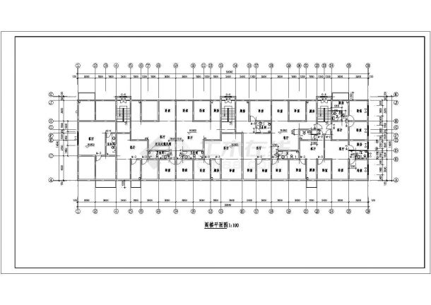 多层住宅施工平面CAD图-图二