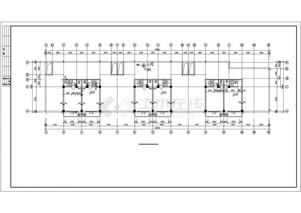 4400平米6层框混结构商住一体楼建筑设计CAD图纸（1-2层商用）-图一