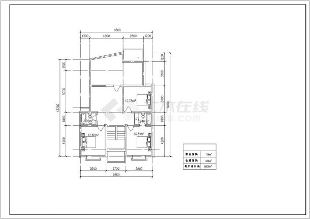 沈阳市某新建小区70-140平米左右热门户型设计CAD图纸（共20张）-图一