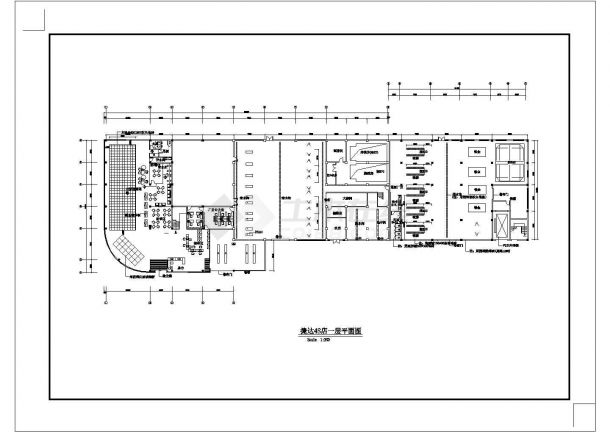 捷达4S店建筑CAD平面图-图二