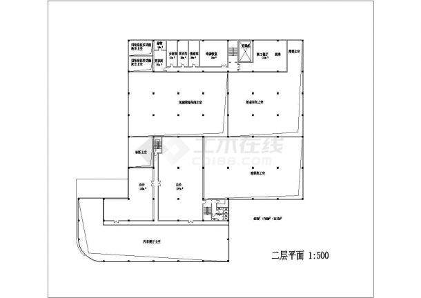 某地宝马汽车展厅CAD布置图-图一