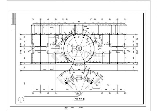 住宅小区会所建筑设计CAD施工图-图一
