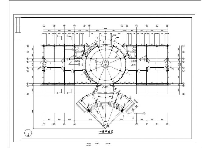 住宅小区会所建筑设计CAD施工图_图1