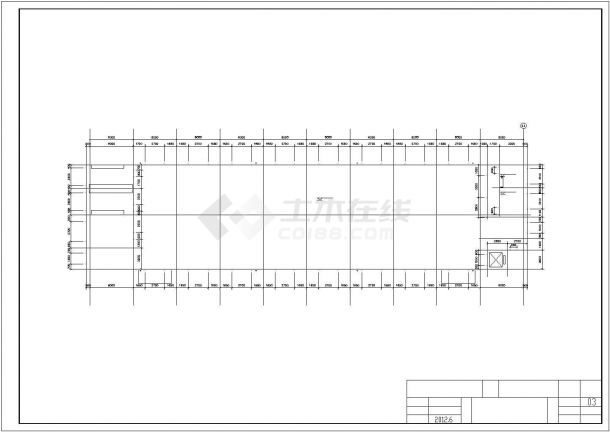 某建筑面积3500平米四层框架结构生产车间毕业设计cad全套建施图（含设计说明，含结构设计，含计算书）-图二