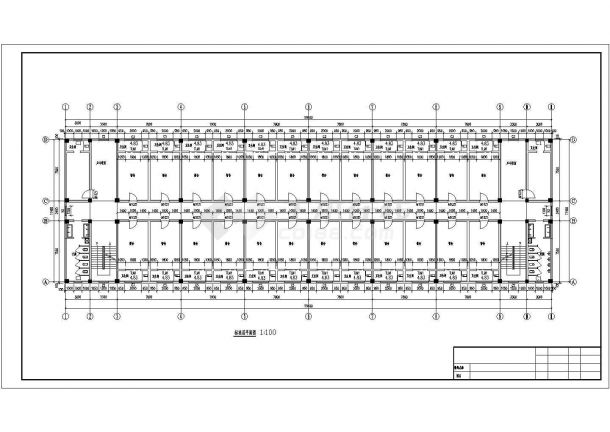 河南五层框架结构公寓楼建筑施工CAD图纸-图一