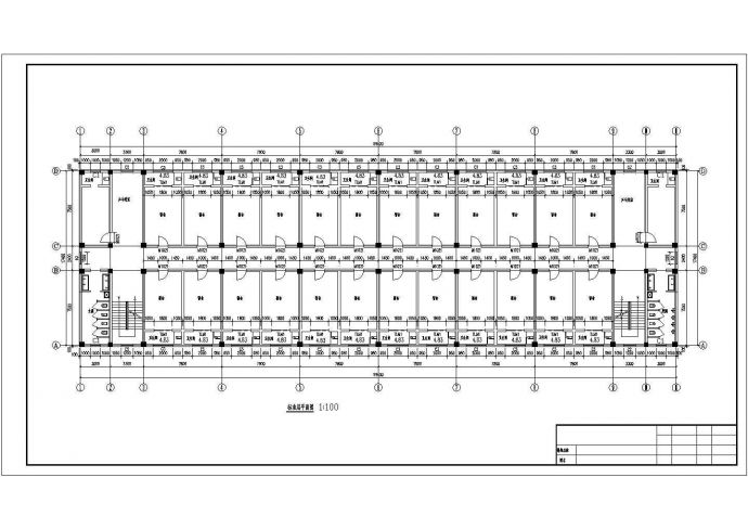 河南五层框架结构公寓楼建筑施工CAD图纸_图1