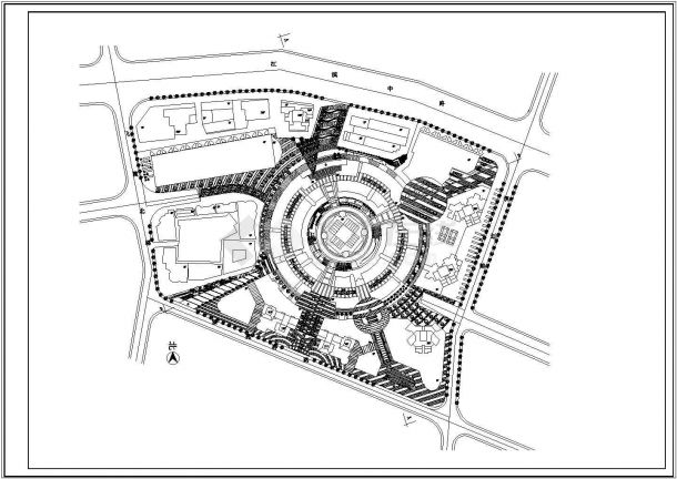 广场景观CAD平面图--广场规划平面图-图一