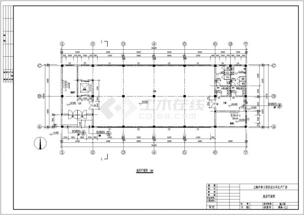 某三层轻钢结构生产厂房毕业设计cad全套建筑施工图（含设计说明，含结构设计，含计算书）-图二