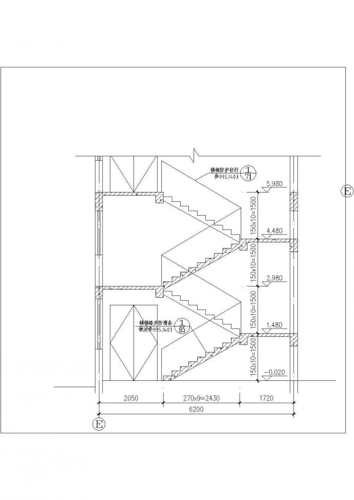 南昌市工厂1600平米2层框架结构加工厂房建筑设计CAD图纸_图1