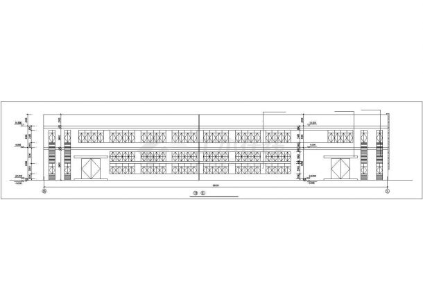 南昌市工厂1600平米2层框架结构加工厂房建筑设计CAD图纸-图二