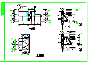 某乡村别墅建筑施工cad设计图纸-图一