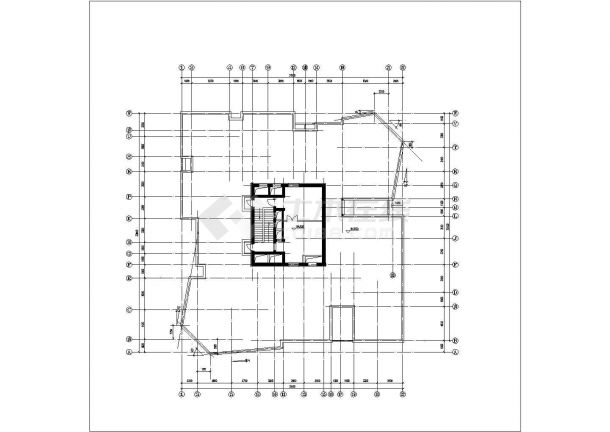 2.4万平米32层剪力墙结构点式商住楼平立面设计CAD图纸（1-2层商用）-图一