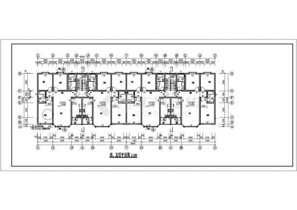 6层砖混结构商住楼CAD建筑设计图纸-图一