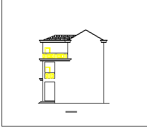 某农村住宅楼设计建筑方案cad图纸-图二
