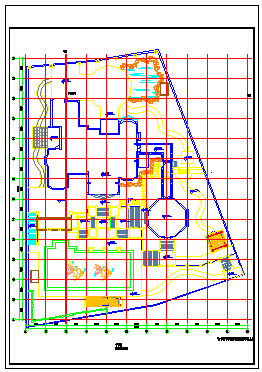 豪华别墅花园景观施工设计cad图纸