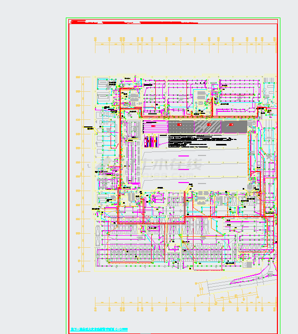 深圳美术馆 图书馆项目全套建筑施工图-电气火灾报警CAD图纸-图二