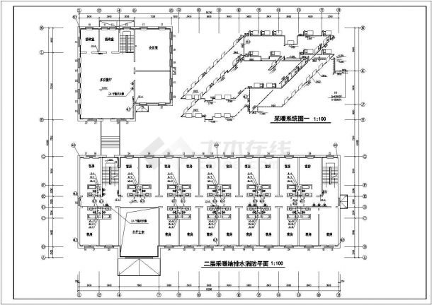 [山西]五层宾馆综合服务楼给排水图纸-图二