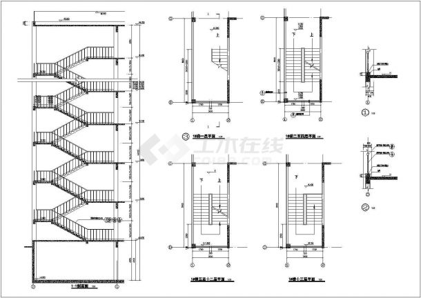 江苏省体育局运动员公寓设计建筑结构施工图，共二十二张-图一