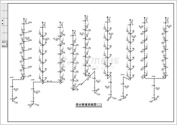 8层单身公寓全套给排水设计方案图纸-图二