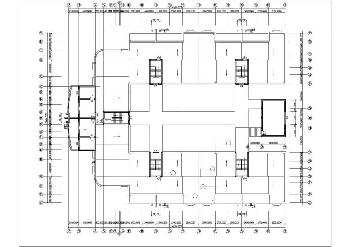 1万平七层农骨井农贸市场综合楼建筑施工cad图(带负一层平面图，共十二张)_图1