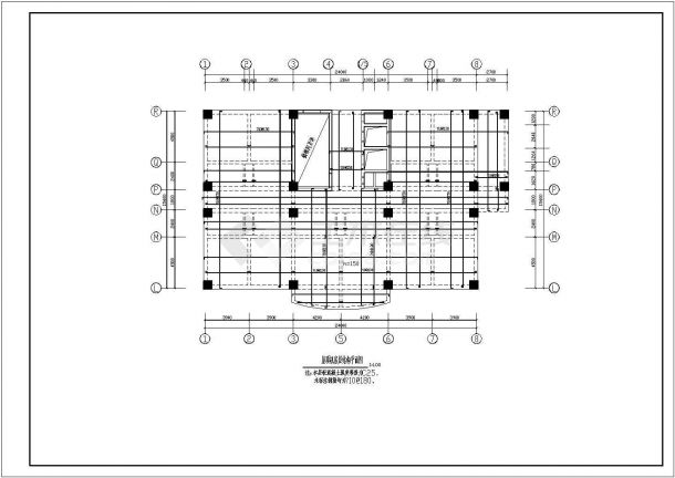 某13层框架剪力墙结构宾馆设计cad全套结构施工图【含设计说明】-图二