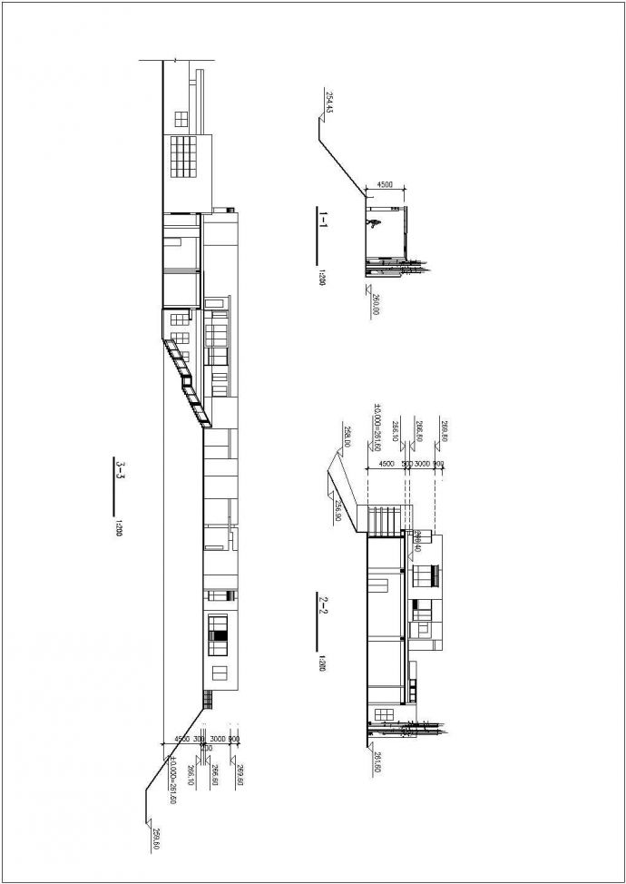 某新建小区1200平米左右2层钢框架结构售楼处平立面设计CAD图纸_图1