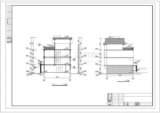 3+1阁楼层总718.3平米双拼别墅建筑图纸设计cad-图二