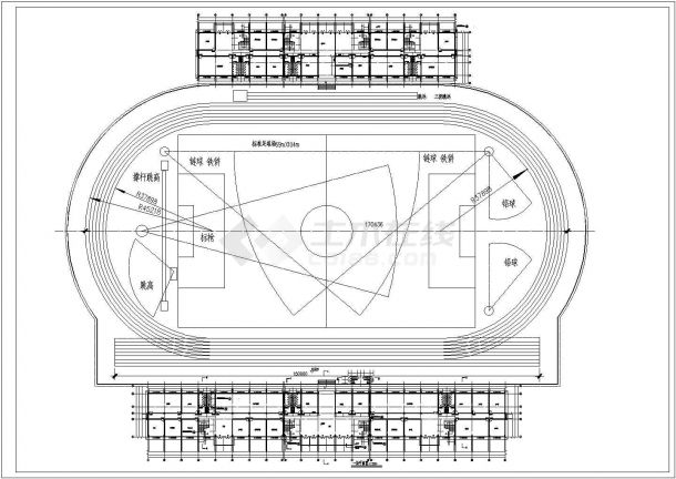 某地3层框架结构体育馆建筑施工图-图二