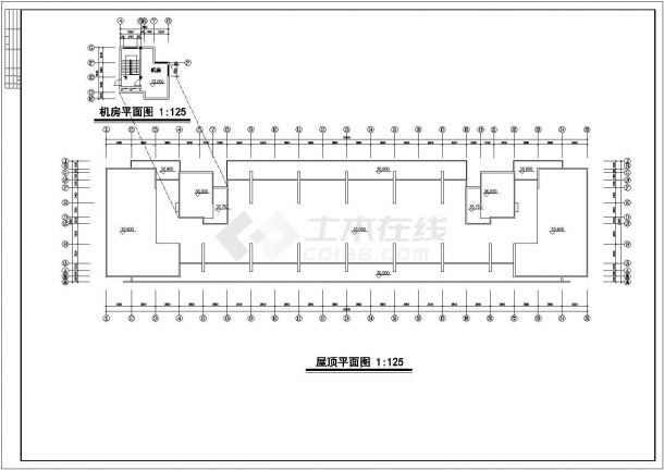 1.1万平米9层框架结构商住楼平立剖面设计CAD图纸（1-2层商用）-图一