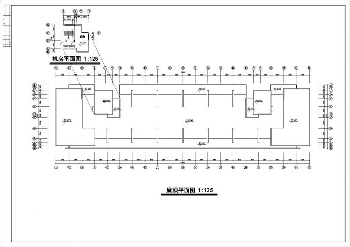1.1万平米9层框架结构商住楼平立剖面设计CAD图纸（1-2层商用）_图1