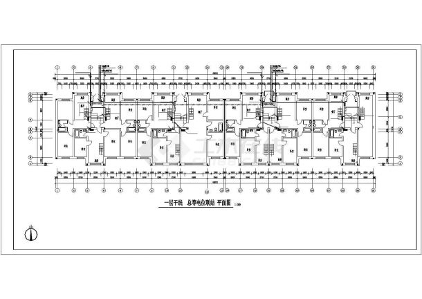 某五层住宅楼电气规划方案CAD施工图-图二