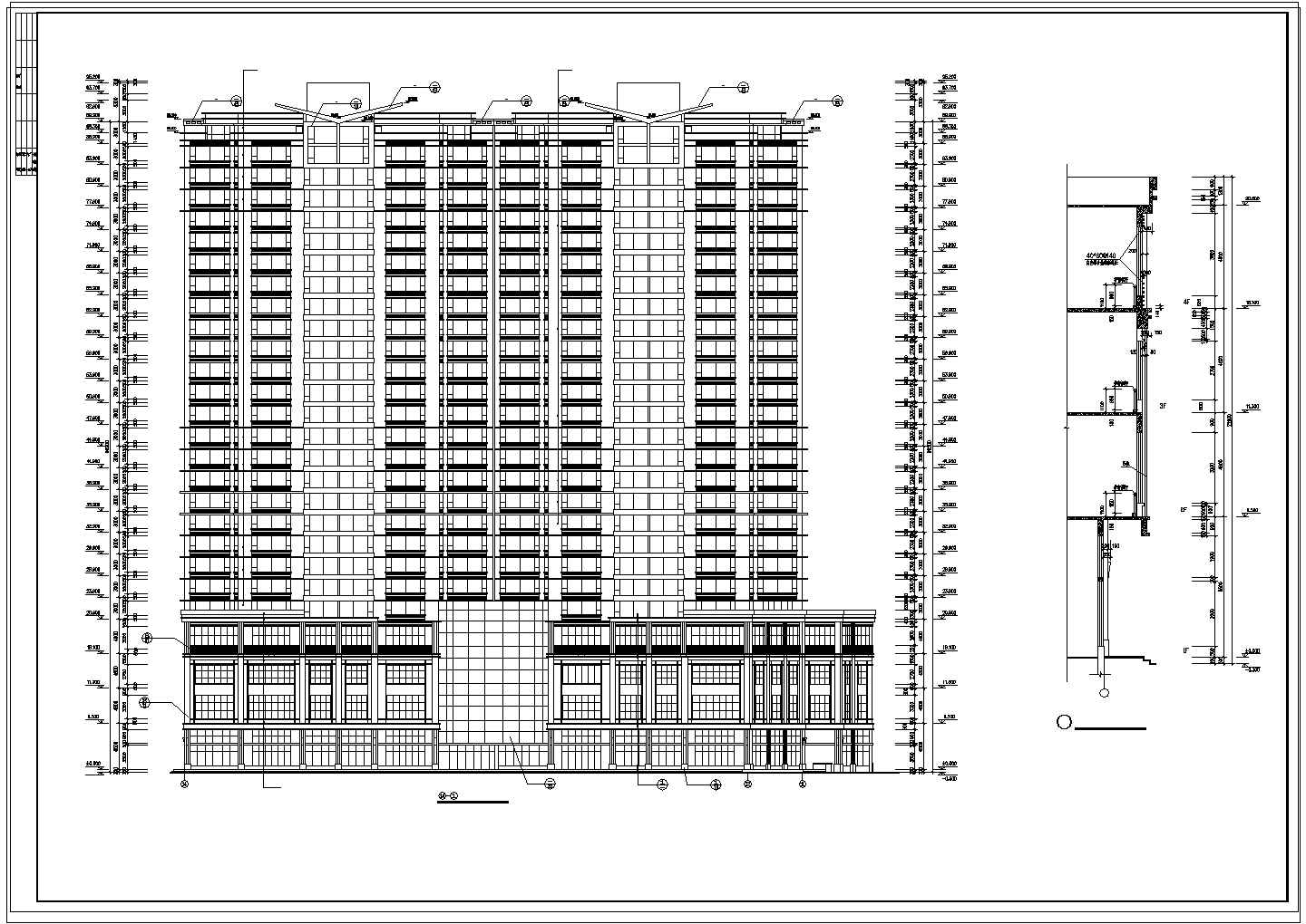[东莞]高层住宅建筑设计cad全套施工图纸