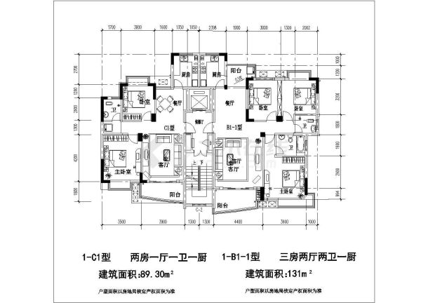 比较实用的户型平面CAD建筑设计图-图一