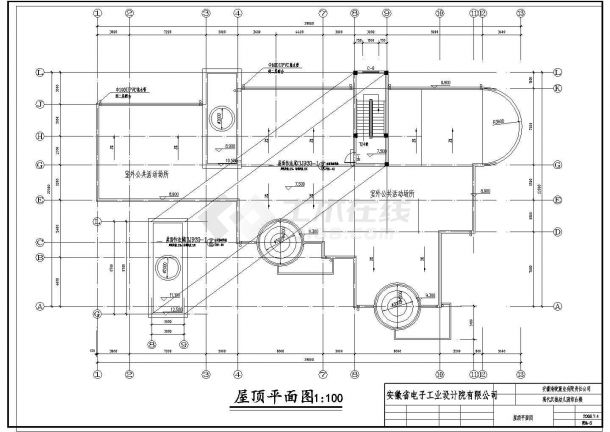 寿县某地三层幼儿园建筑设计施工图，共12张图纸-图一