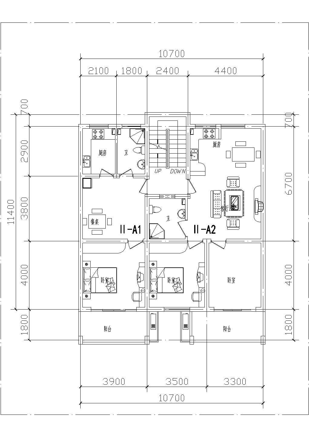 长沙市某新建小区70-130平米左右的平面户型设计CAD图纸（16张）