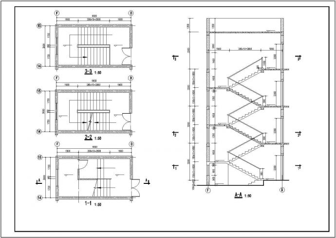 某地区5层宿舍楼建筑设计平立剖面cad施工方案图纸_图1