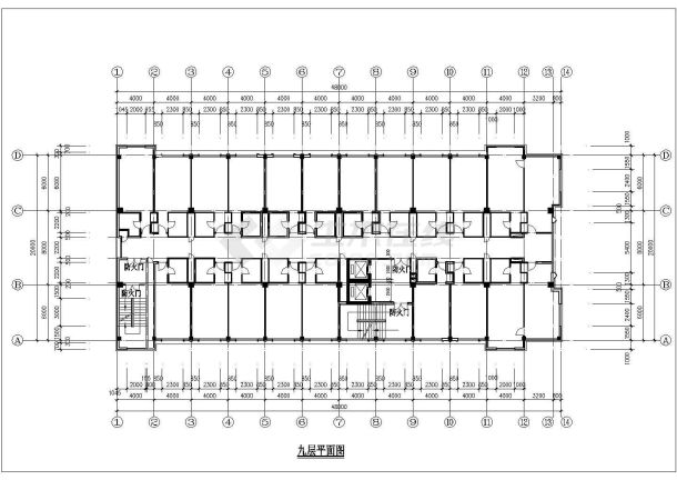 某地高档酒店建筑平面图-图二