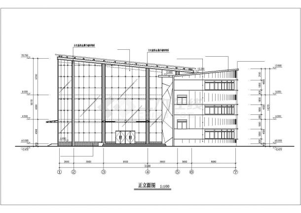某高级小区会所建筑设计CAD图纸-图一